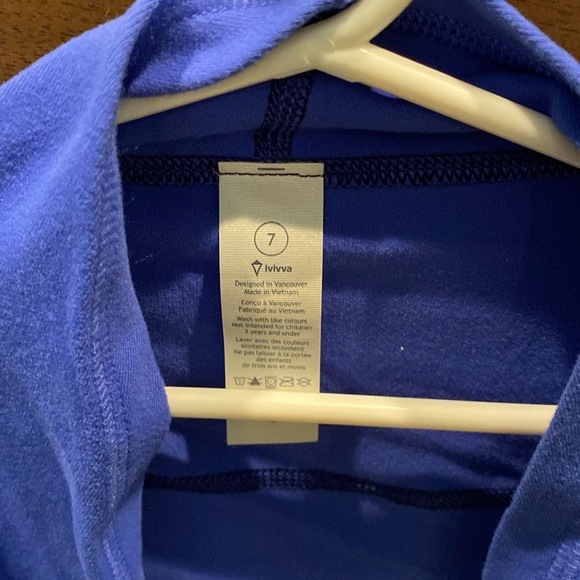 Bluish purple ivivva by lulu long sleeve drape - Picture 2 of 3